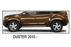 Молдинг дверний (4 шт., нерж.) Carmos - Турецька сталь для Renault Duster 2008-2017 рр