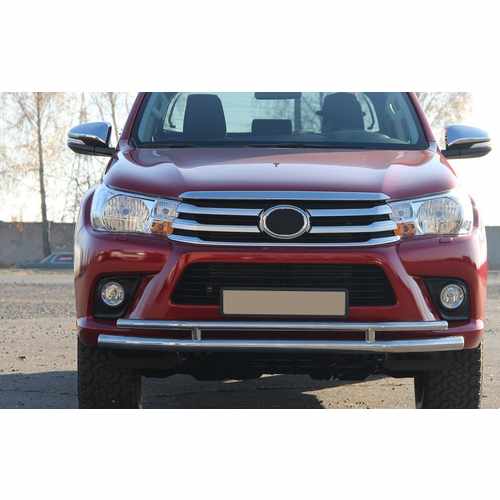 Передній захист ST018 (нерж) для Toyota Hilux 2015+ рр