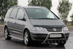 Кенгурятник WT003 (нерж) 60 мм, без напису для Volkswagen Sharan 2010+ 