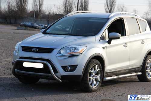 Кенгурятник WT007 (нерж.) для Ford Kuga 2008-2013 
