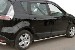 Бічні труби BB001 (2 шт., нерж) 51 мм для Renault Scenic/Grand 2009-2016 рр