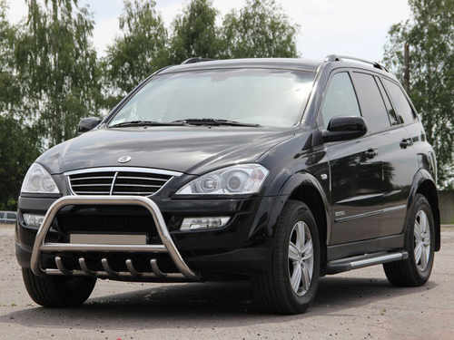 Кенгурятник WT003 (нерж) для SsangYong Action 2006+ 