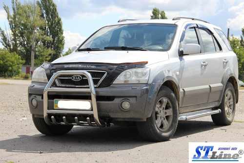 Кенгурятник QT007 (нерж.) для Kia Sorento 2002-2009 