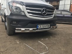 Передняя нижняя дуга Shark (нерж.) для Mercedes Sprinter 2006-2013