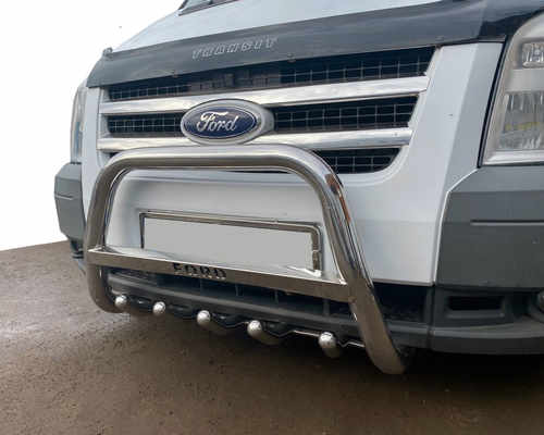 Кенгурятник WT004 (нерж) для Ford Transit 2000-2014