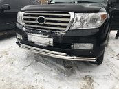 Передня дуга ST014 (нерж.) 60мм на 42мм для Toyota Land Cruiser 200 2007-2015 