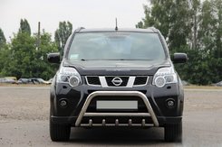 Передняя защита WT003 (нерж) для Nissan X-trail T31 2007-2014