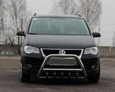 Кенгурятник WT003 (нерж) 60 мм, без напису для Volkswagen Touran 2003-2010 