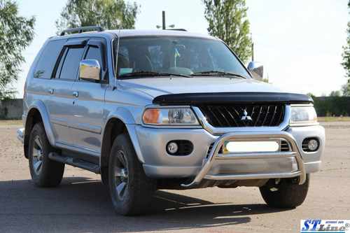 Кенгурятник WT022 (нерж) для Mitsubishi Pajero Sport 1996-2007