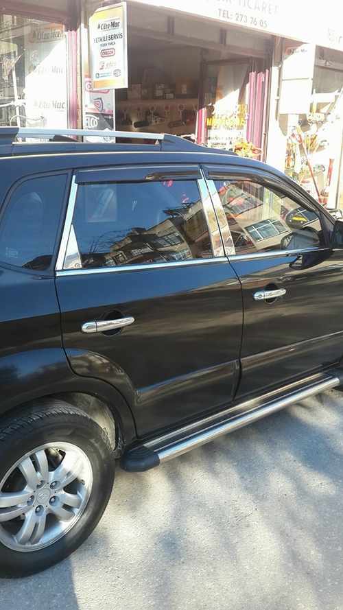 Накладки на стійки (нерж) для Hyundai Tucson JM 2004↗ рр.