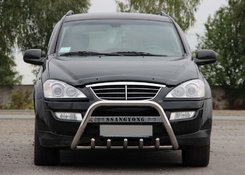 Кенгурятник WT004 (нерж) для SsangYong Action 2006+