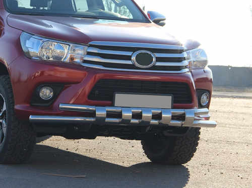 Передній захист ST015 (нерж) для Toyota Hilux 2015+ 