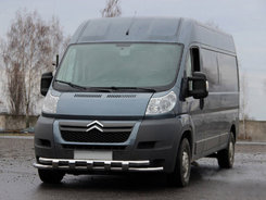 Передня дуга ST015 (нерж.) для Peugeot Boxer 2006+ та 