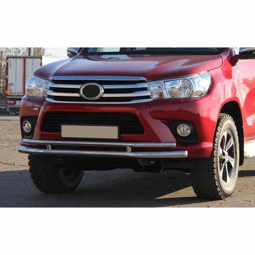 Передній захист ST018 (нерж) для Toyota Hilux 2015+ рр