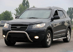 Кенгурятник WT007 (нерж.) для Hyundai Santa Fe 2 2006-2012