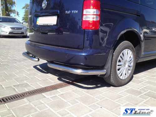 Задні куточки AK003 (2 шт., нерж) для Volkswagen Caddy 2004-2010 рр