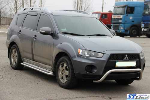 Кенгурятник WT007 (нерж.) для Mitsubishi Outlander 2006-2012