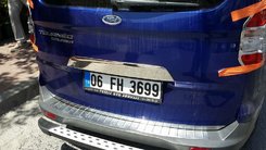 Планка над номером (нерж) Carmos - Турецька сталь для Ford Courier 2014↗ рр.