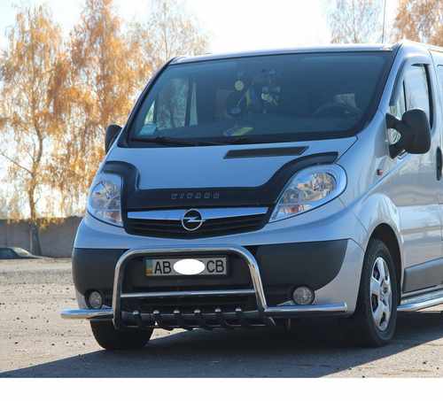 Кенгурятник з вусами WT003-Plus (нерж.) для Nissan Primastar 2002-2014