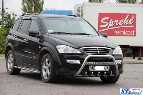 Кенгурятник WT004 (нерж) для SsangYong Action 2006+