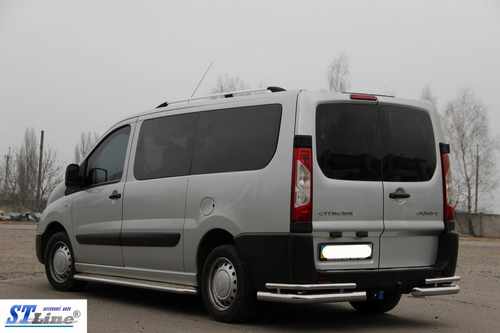 Задні кути Double (2 шт., нерж.) для Citroen Jumpy 2007-2017 років