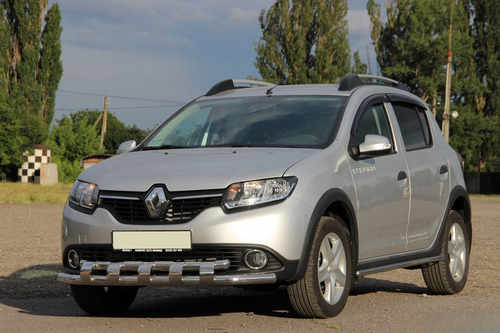 Передня дуга ST015 (нерж.) для Renault Sandero 2013-2022 