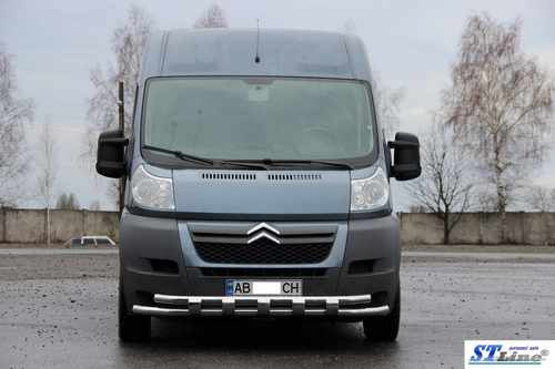 Передня дуга ST015 (нерж.) для Peugeot Boxer 2006+ та 