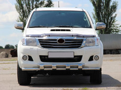 Передняя защита ST015 (нерж.) для Toyota Hilux 2006-2015