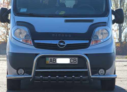 Кенгурятник з вусами WT003-Plus (нерж.) для Nissan Primastar 2002-2014
