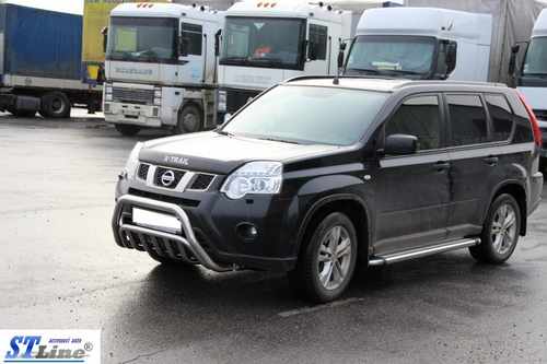 Передній захист WT002 (нерж) для Nissan X-trail T31 2007-2014