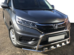 Передняя защита WT003-ST-V2 (нерж.) для Honda CRV 2012-2016