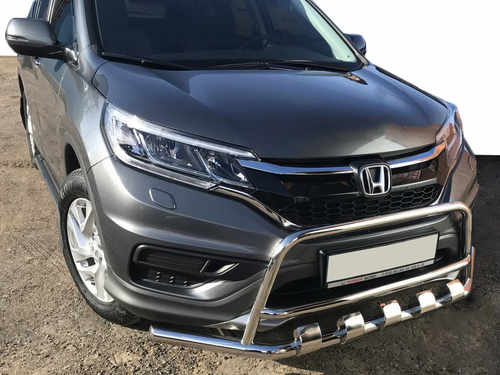 Передній захист WT003-ST-V2 (нерж.) для Honda CRV 2012-2016 