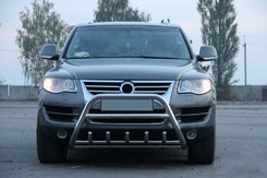 Кенгурятник WT003 Special (нерж) для Volkswagen Touareg 2002-2010 .