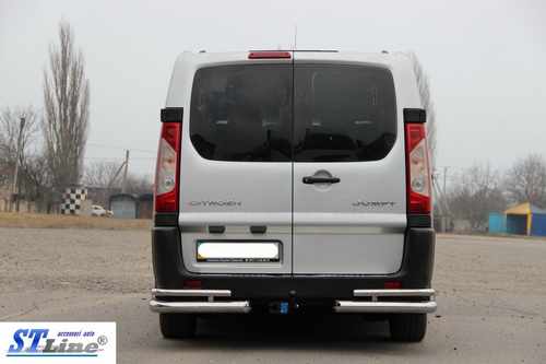 Задні кути Double (2 шт., нерж.) для Citroen Jumpy 2007-2017 років