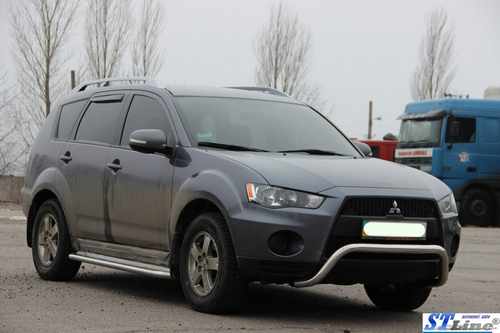Кенгурятник WT007 (нерж.) для Mitsubishi Outlander 2006-2012