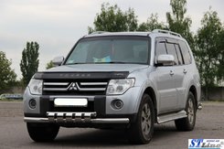 Передняя защита ST015-13 (нерж.) для Mitsubishi Pajero Wagon IV