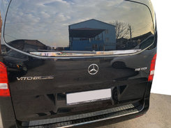 Кромка заднього скла (нерж) OmsaLine - Італійська нержавійка для Mercedes Vito / V W447 2014↗ рр.
