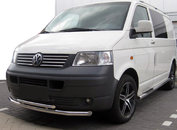 Нижня подвійна губа ST014 (нерж) 70 на 48мм для Volkswagen T5 Transporter 2003-2010 