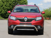 Передня дуга WT007 (нерж.) для Renault Sandero 2013-2022 