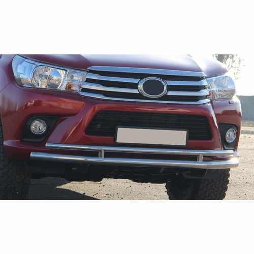 Передній захист ST018 (нерж) для Toyota Hilux 2015+ рр