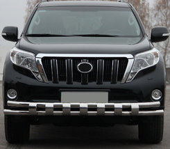 Передній захист ST016-2 (нерж) для Toyota Land Cruiser Prado 150