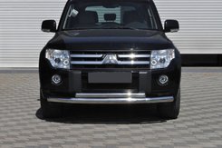 Передняя защита ST014 (нерж.) 60/60 мм для Mitsubishi Pajero Wagon IV