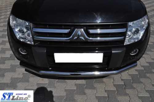 Передній захист ST008 (нерж.) для Mitsubishi Pajero Wagon III