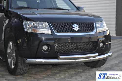 Передній подвійний вус 60/48мм (нерж) для Suzuki Grand Vitara 2005-2017 