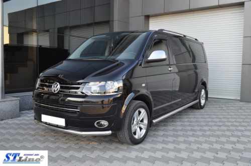 Нижня одинарна губа (нерж) 51 мм для Volkswagen T5 2010-2015 