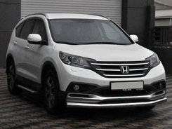 Передняя защита ST008 (нерж.) для Honda CRV 2012-2016