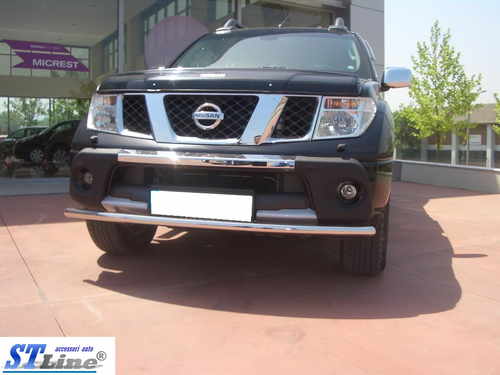 Передній захист ST008-1 (нерж) для Nissan Pathfinder R51 2005-2014