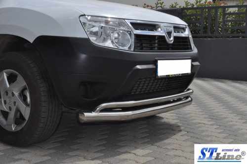 Передній захист ST017 (нерж.) для Dacia Duster 2008-2018 рр