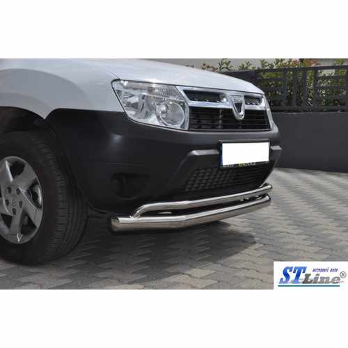 Передній захист ST017 (нерж.) для Dacia Duster 2008-2018 рр