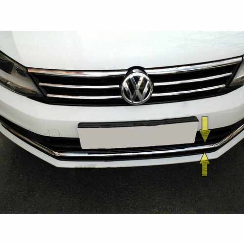 Накладки на решітку бампера 2014-2018 Carmos (нерж) для Volkswagen Jetta рр